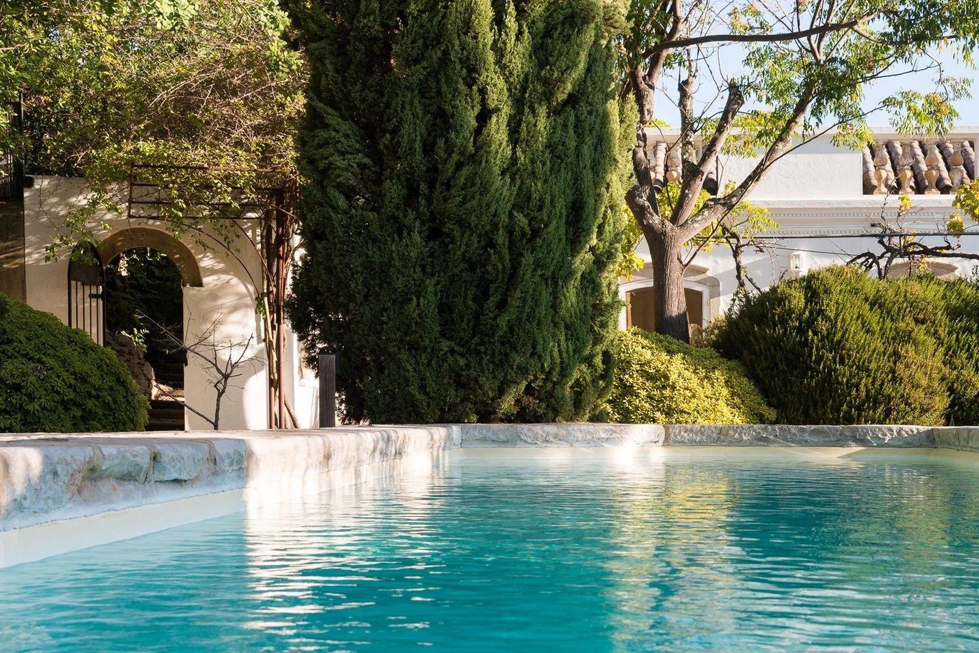 The villa and pool at the Algarve retreat